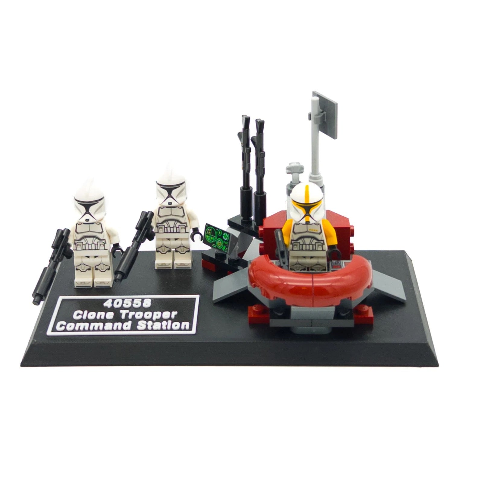 Display Stand for Lego Star Wars 40558 Clone Trooper Command Station