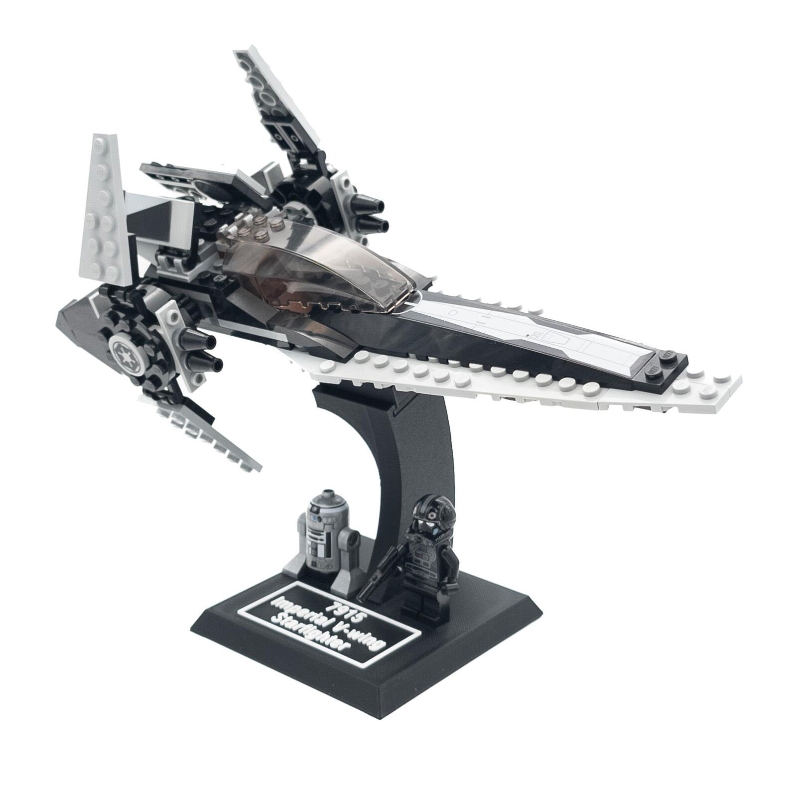 Display Stand for Lego Star Wars 6205 / 7915 / 75039 V-Wing Starfighter