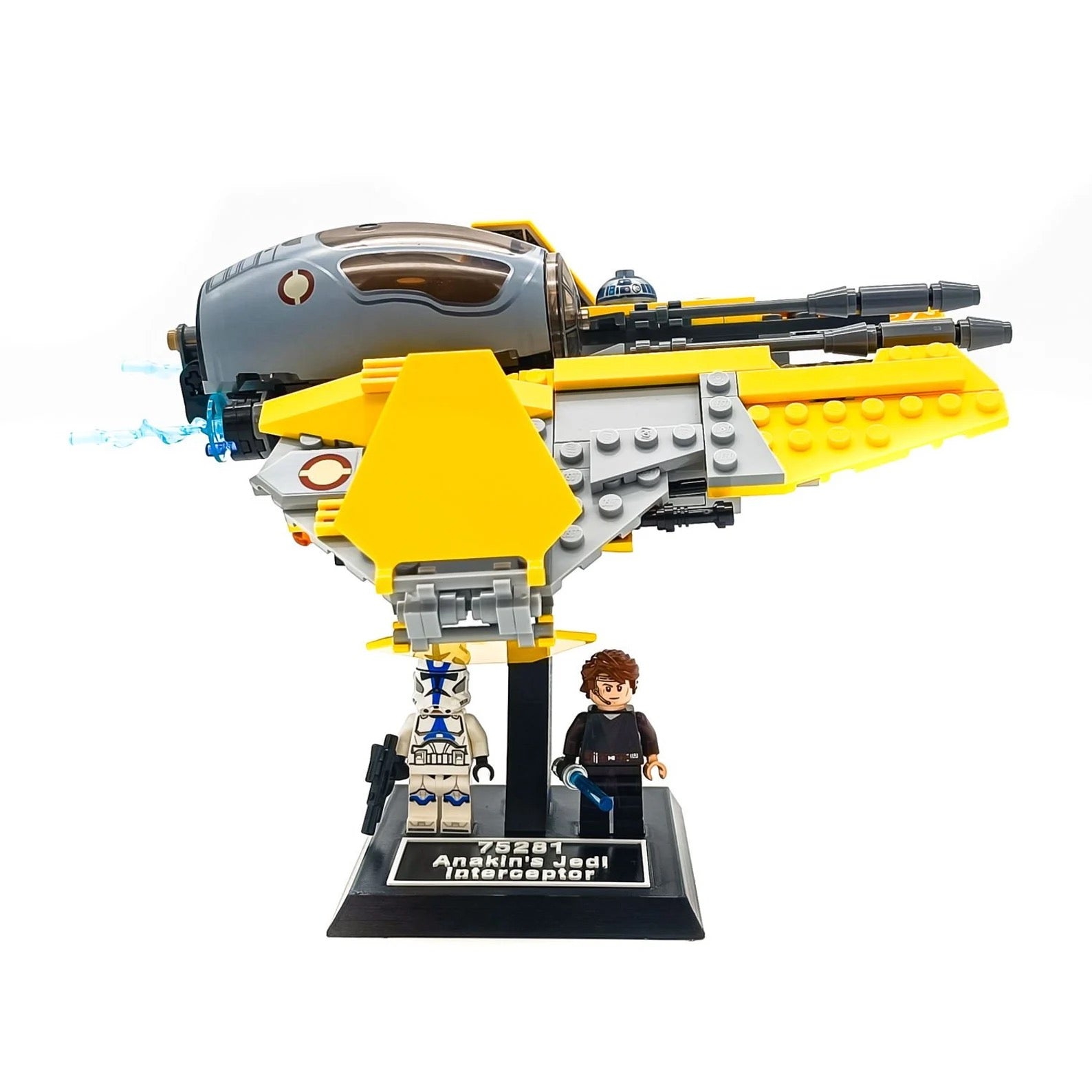 Display Stand for Lego Star Wars 75281 Anakin's Jedi Interceptor / 75135 Obi-Wan