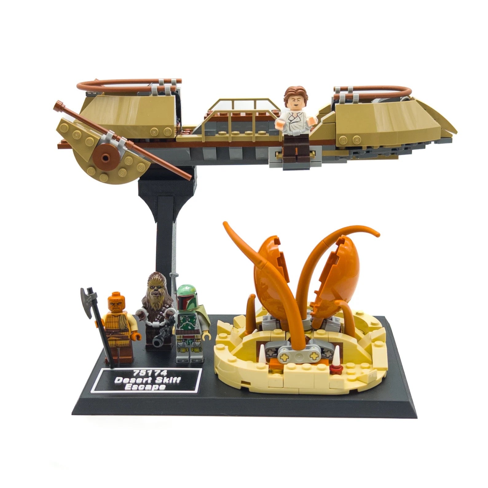 Display Stand for Lego Star Wars 75174 Desert Skiff Escape