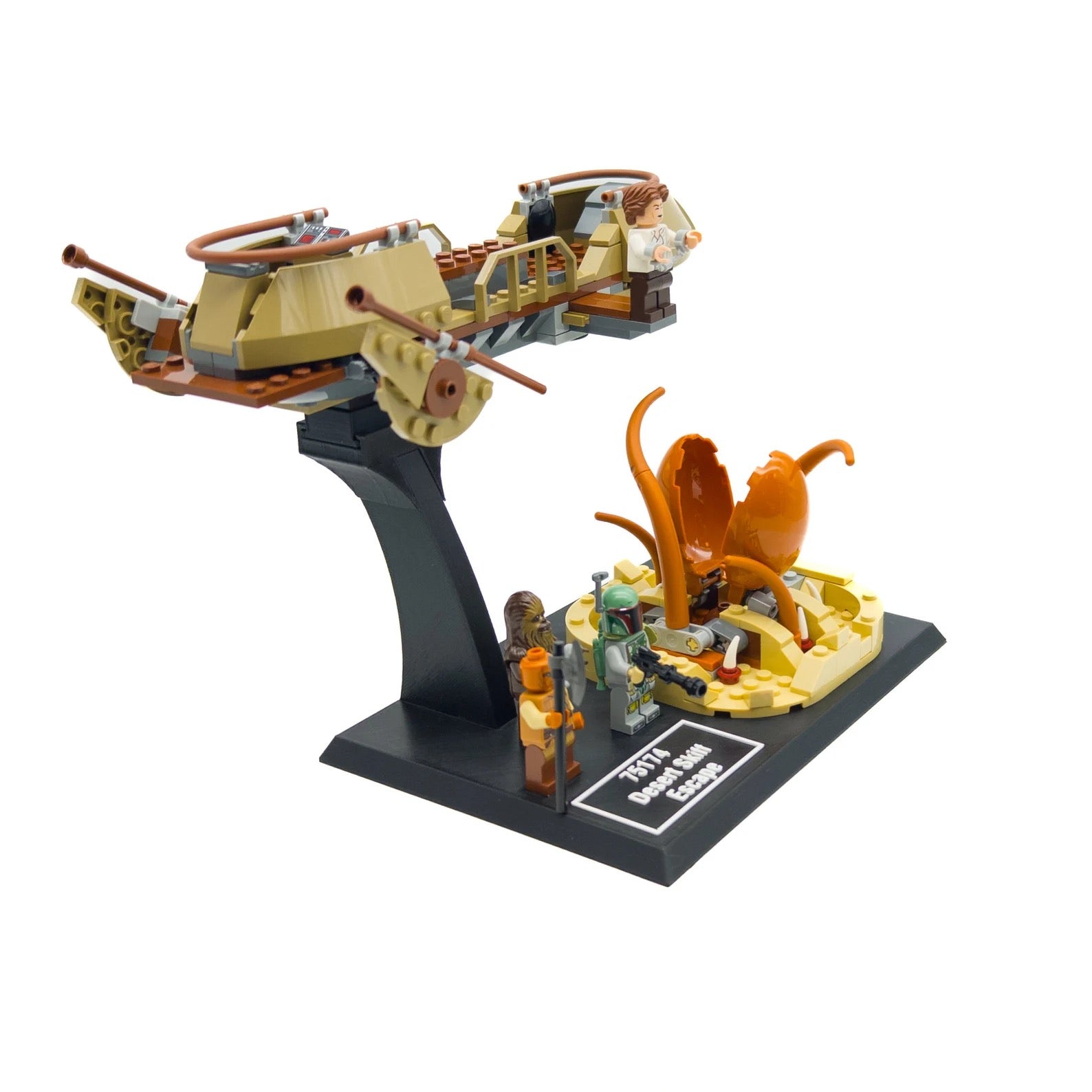 Display Stand for Lego Star Wars 75174 Desert Skiff Escape
