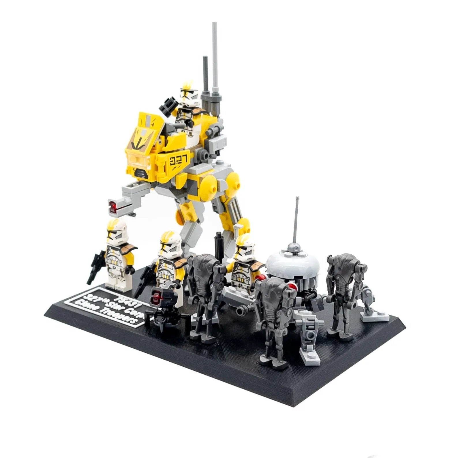 Display Stand for Lego Star Wars 75431 327th Star Corps Clone Troopers Battle Pack