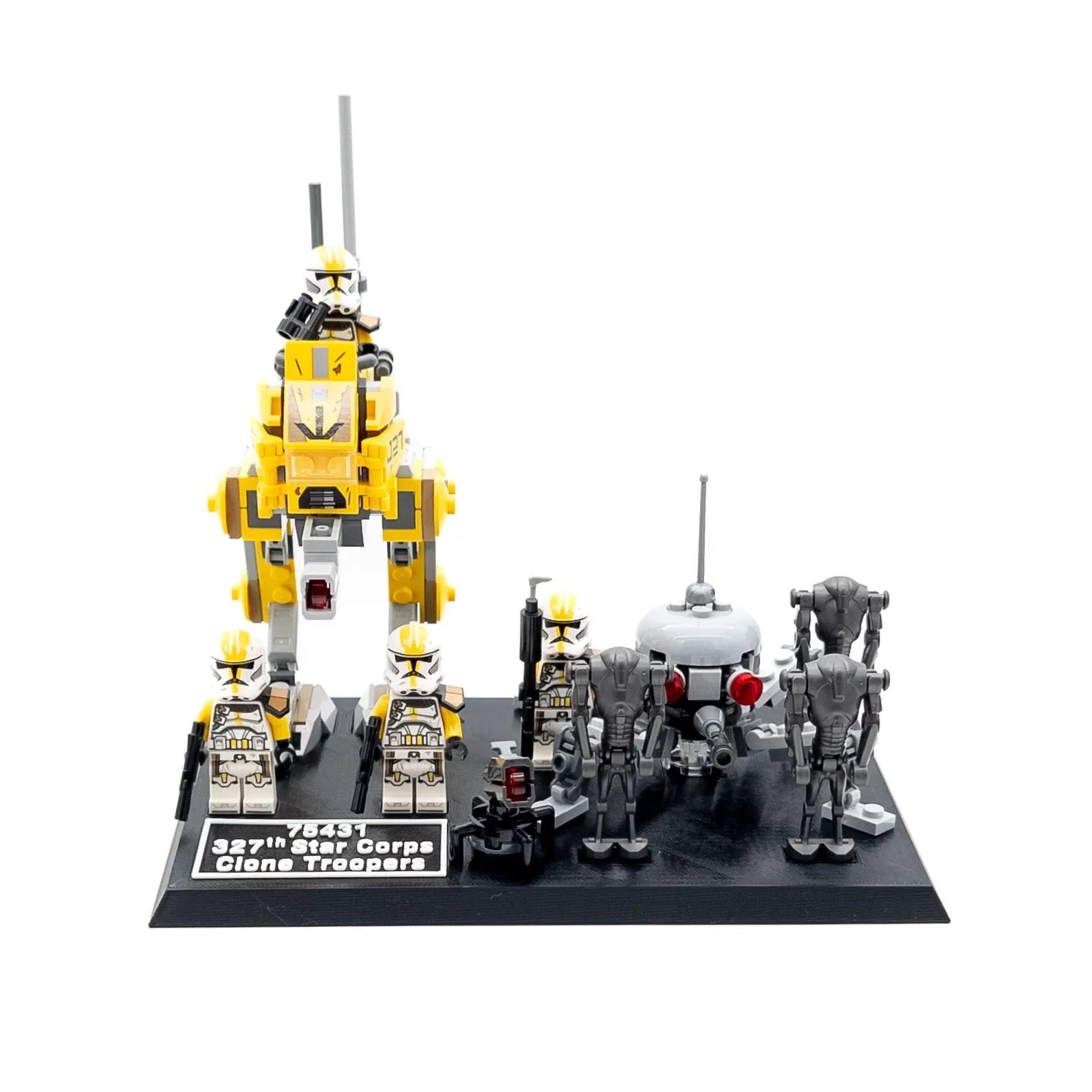 Display Stand for Lego Star Wars 75431 327th Star Corps Clone Troopers Battle Pack