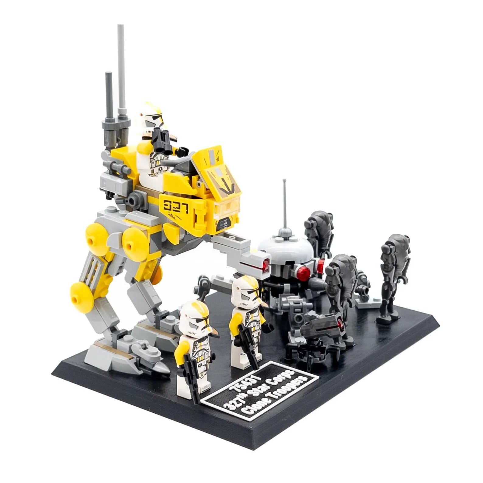 Display Stand for Lego Star Wars 75431 327th Star Corps Clone Troopers Battle Pack