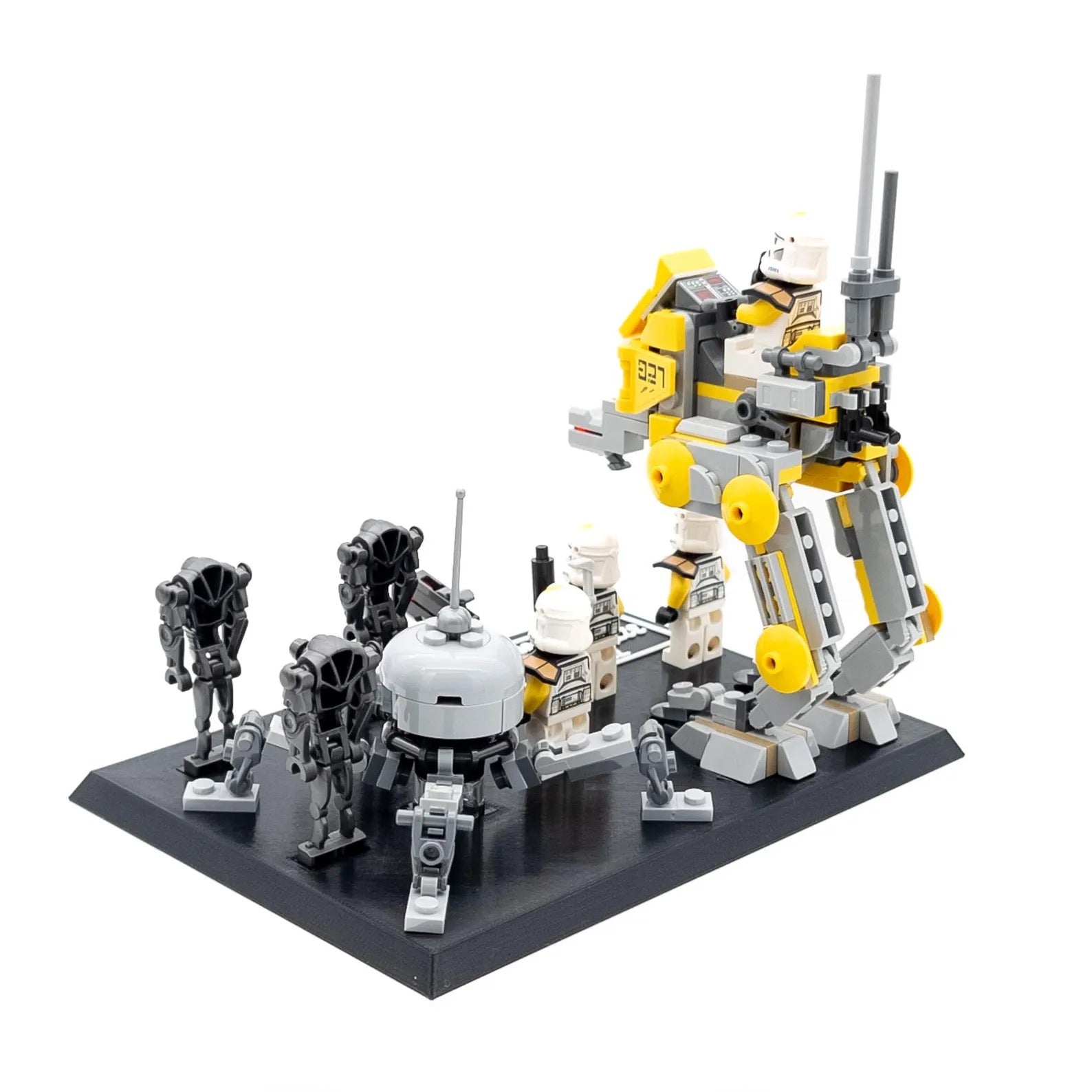 Display Stand for Lego Star Wars 75431 327th Star Corps Clone Troopers Battle Pack