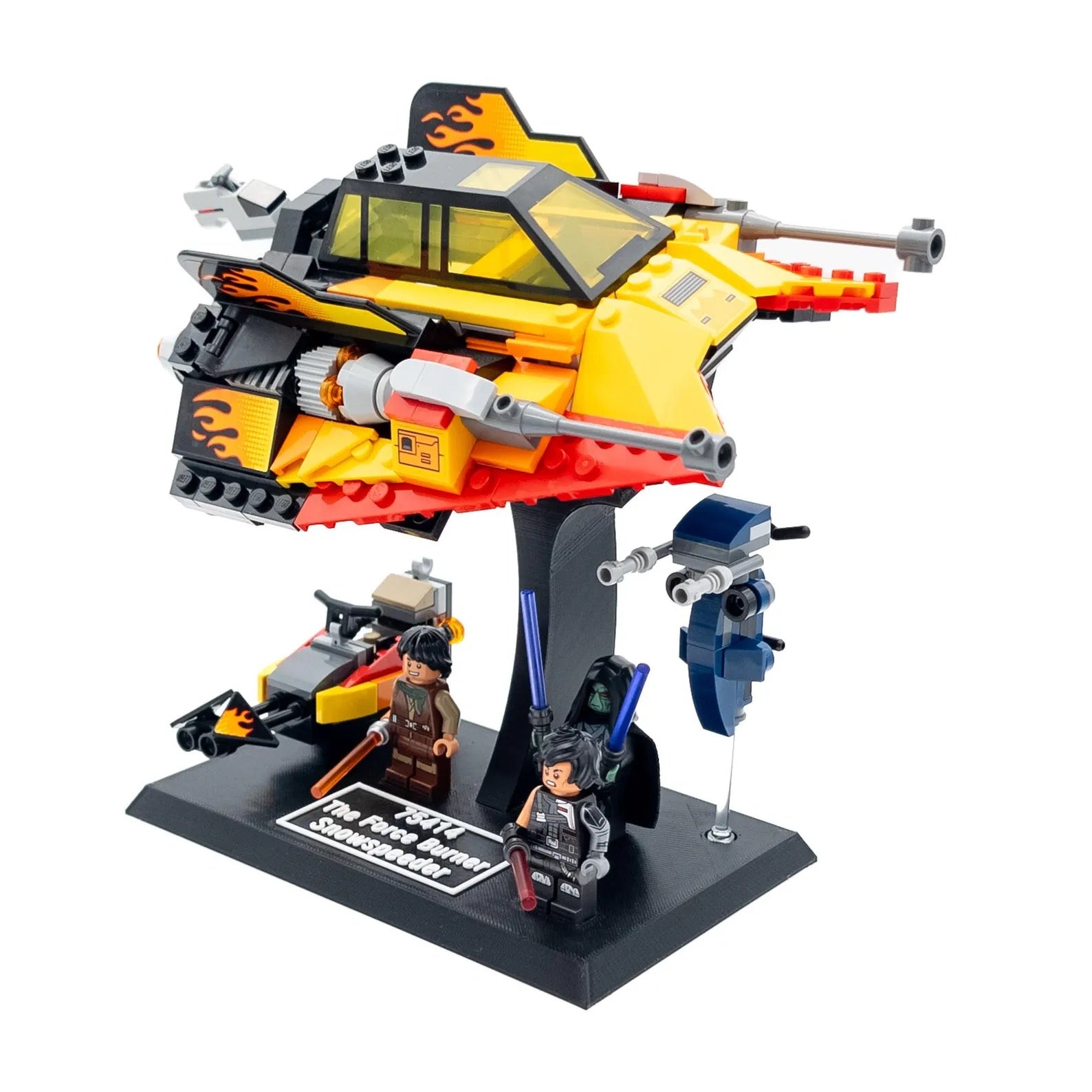 Display Stand for Lego Star Wars 75414 The Force Burner Snowspeeder