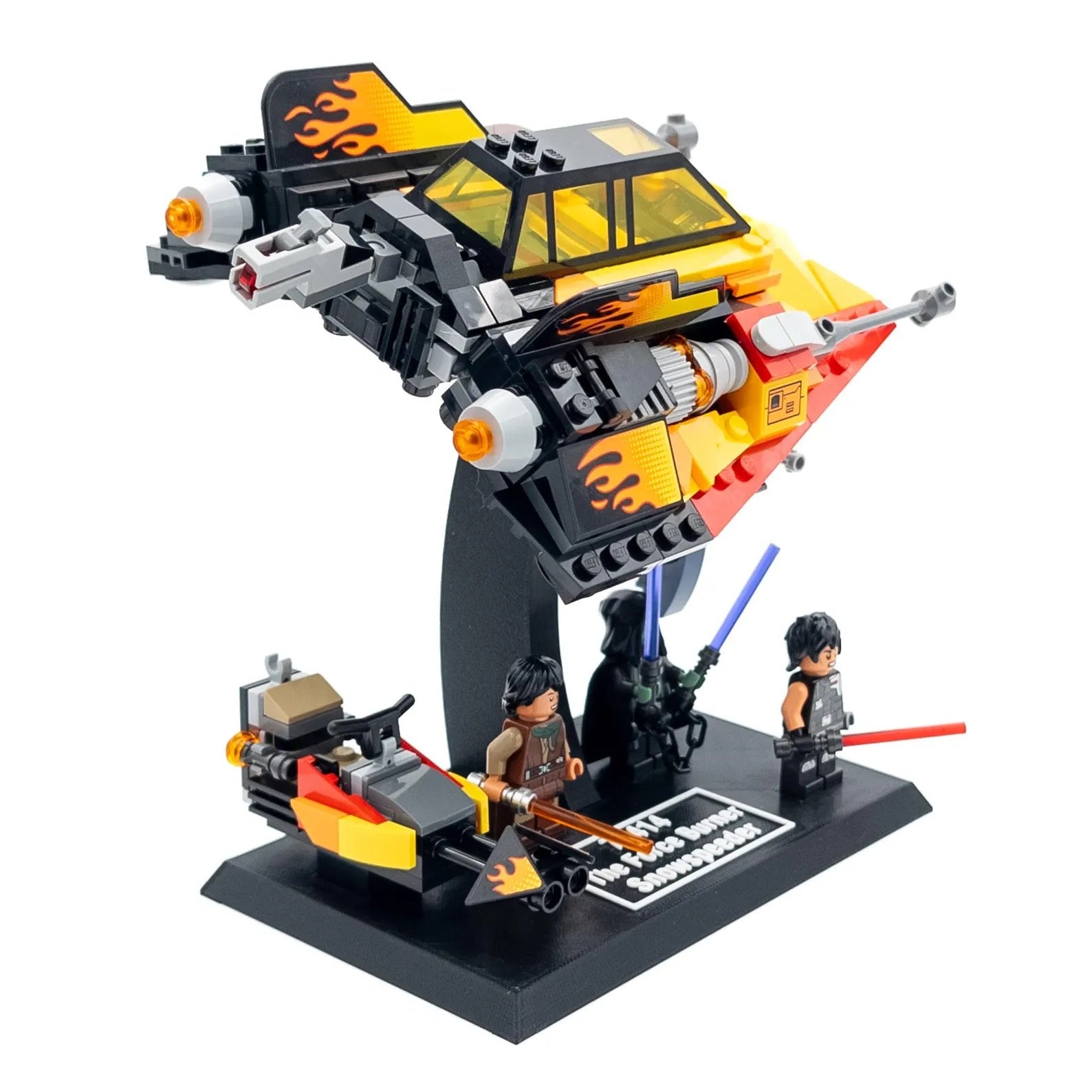 Display Stand for Lego Star Wars 75414 The Force Burner Snowspeeder