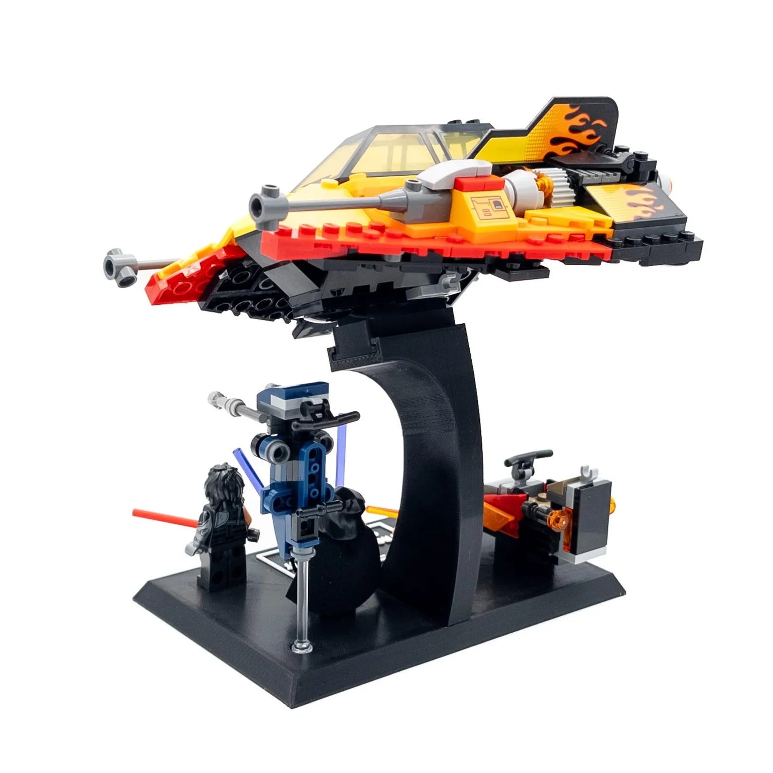 Display Stand for Lego Star Wars 75414 The Force Burner Snowspeeder