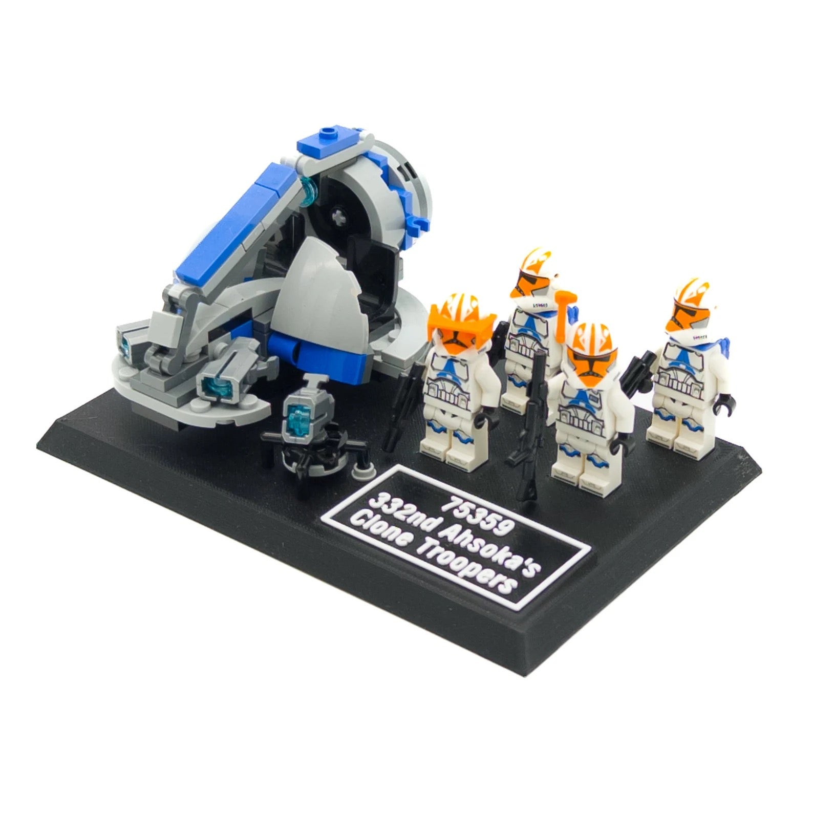 Display Stand for Lego Star Wars 75359 332nd Ahsoka's Clone Trooper Battle Pack / 75035 Kashyyyk Troopers