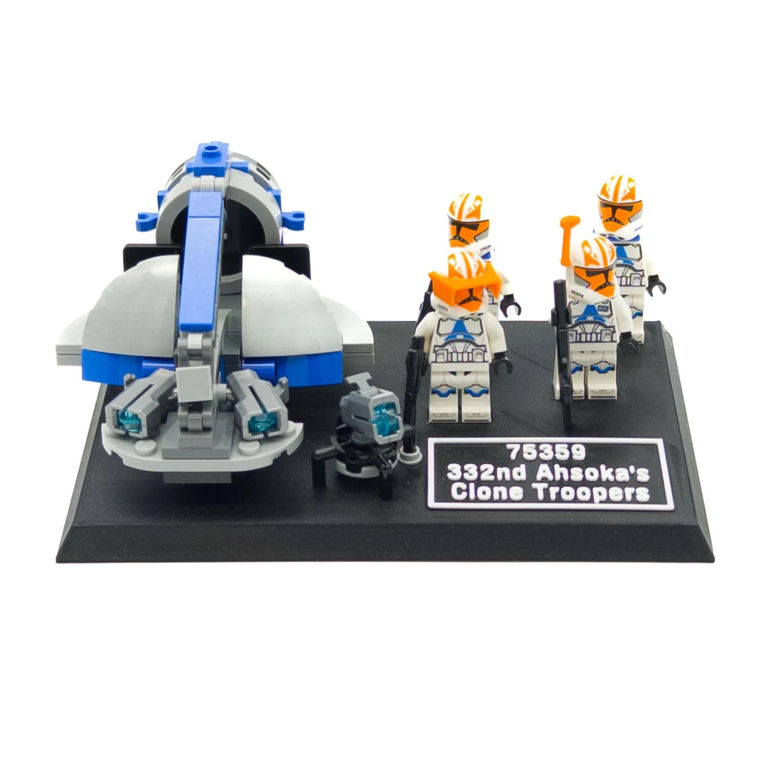 Display Stand for Lego Star Wars 75359 332nd Ahsoka's Clone Trooper Battle Pack / 75035 Kashyyyk Troopers