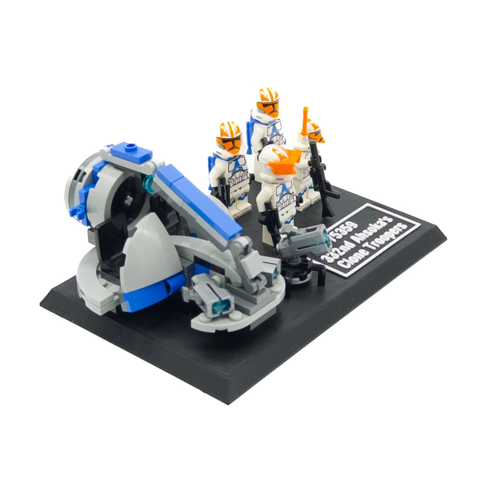 Display Stand for Lego Star Wars 75359 332nd Ahsoka's Clone Trooper Battle Pack / 75035 Kashyyyk Troopers