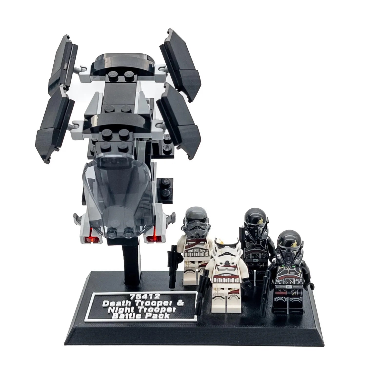 Display Stand for Lego Star Wars 75412 Death Trooper & Night Trooper Battle Pack