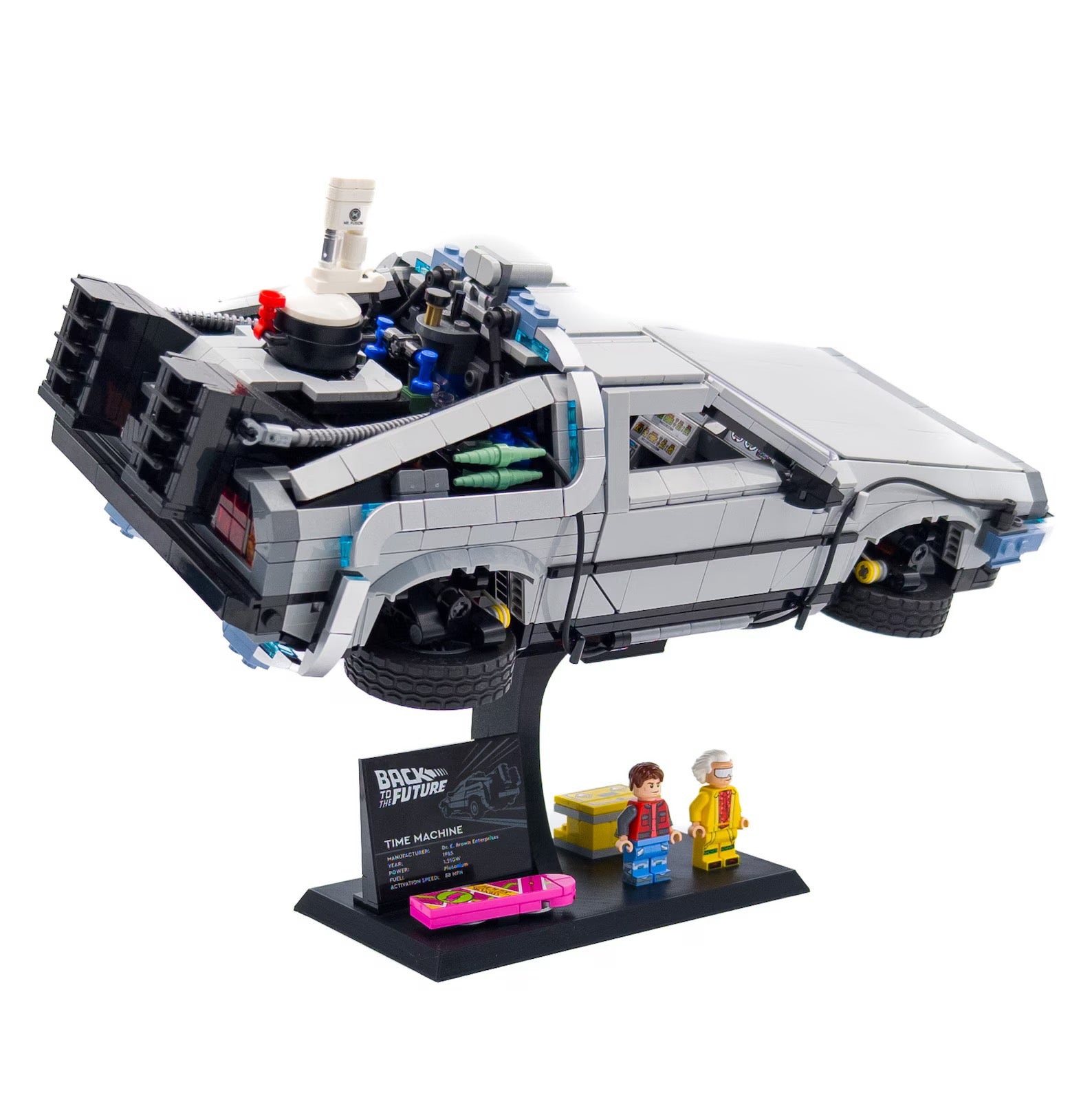 Display Stand for Lego 10300 DMC-12 DeLorean Time Machine from Back to the Future