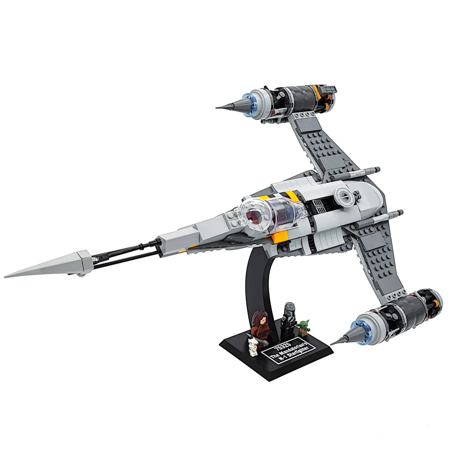 Display Stand for Lego Star Wars 75325 The Mandalorian's N-1 Starfighter